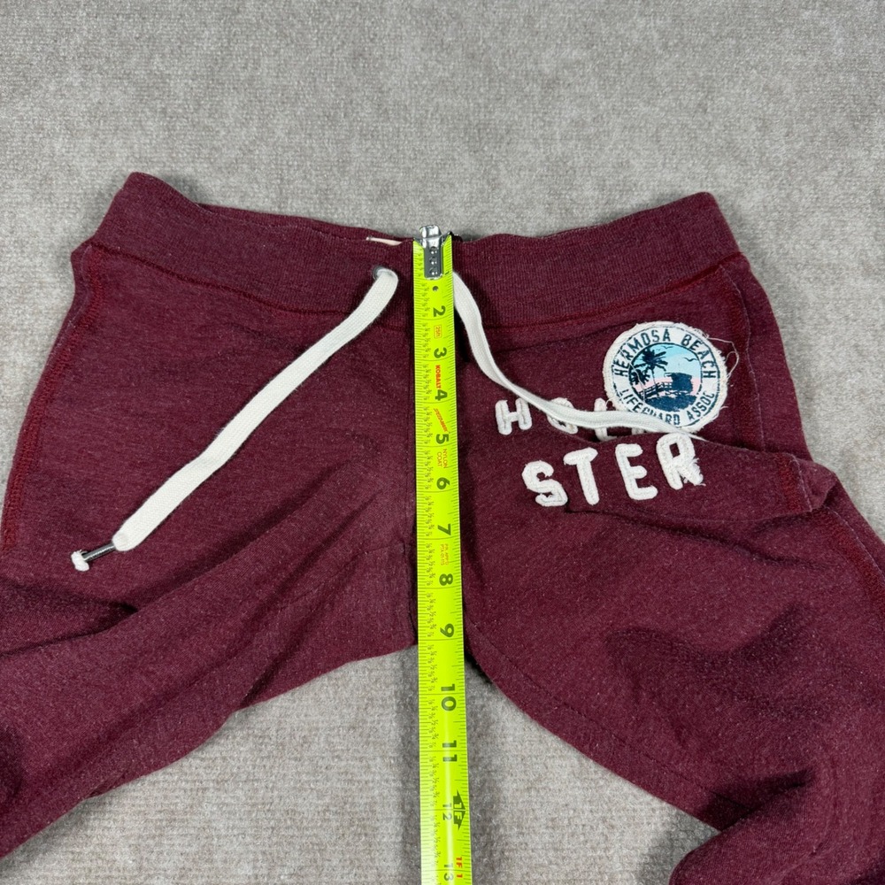 ❤️Hollister Beach Vintage Y2k Sweatpants Red Maroon Burgundy Low Rise Waist❤️ - Picture 5 of 7